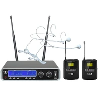E-Lektron IU-2080HEADSET Dynamic UHF Digital 100 Channels Tunable Wireless Microphone System 2xHEADSET