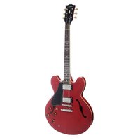 Tokai 'Vintage Series' ES-190L Left Handed ES-Style Electric Guitar (See Through Red)
