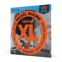 D'Addario ESXL110 Nickel Wound Electric Guitar Strings, Regular Light, Double Ball End, 10-46