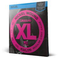 D'Addario ESXL170 Nickel Wound Bass Guitar Strings, Light, 45-100, Double Ball End, Long Scale