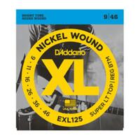 D'Addario EXL125 Nickel Wound Electric Guitar Strings, Super Light Top/Regular Bottom, 09-46