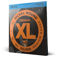 D'Addario Exl160S Nickel Wound Bass Guitar Strings, Medium, 50-105, Short Scale