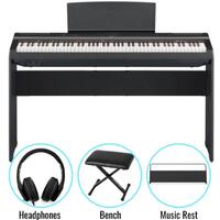 Roland FP10BK Digital Piano (Black) BUNDLE Incl Wooden Stand (KSCFP10) and Stool