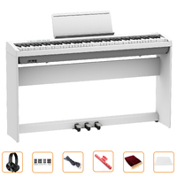 Roland Fp30X Digital Piano Kit With Wooden Stand, 3-Pedal Unit And Accessories (White)
