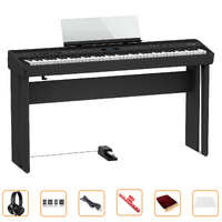 Roland Fp90X Digital Piano Kit (Black) Bundle W/ Wooden Stand, Bench + Accessories