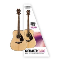 Yamaha Gigmaker Fg800 Solid-Top Acoustic Guitar Pack (Natural Gloss Finish)
