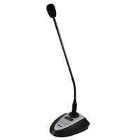 Chiayo Wireless desktop gooseneck microphone base, 100 channel UHF transmitter built in, momentary  and locking PTT switch, can be used with any 100 c