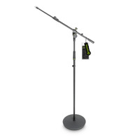 Gravity MS2322B Microphone Stand W/ Round Base & 2 Point Adj Telescoping Boom