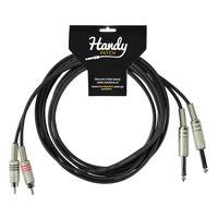 Handy Patch 3m Two Male RCA to Two Male Phono Cable