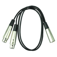 Handy Patch 1m Male XLR to Two Female XLR Cable