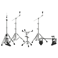 MAPEX HP8005-DP Armory 800 Chrome Hardware Pack w/ Two Booms, Hi Hat Stand, Double Bass Drum Pedal, Snare Drum Stand