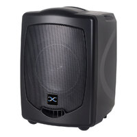 Parallel Audio HELIX 765 powered speaker. Also includes the HX-765 SB carry case/cover which provides pockets for microphone storage and protection fo