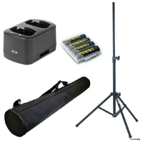 Parallel Audio Accessory pack for Helix-158x & 208 Series PA's. Includes PA-CH Dual charger and 4 x 2700mAh AA Batteries, HX-8 ST Stand & HX-STB sta