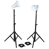 Parallel Audio Sports arena package for Helix portable PA systems, dual horn speakers & stands providing greater coverage, comes with 2 x 10m of cable
