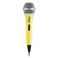 iRig Mic Voice - Yellow version - Handheld analogue microphone for iOS & Android