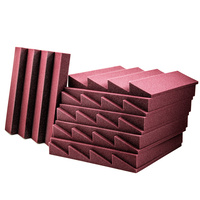 Audio Visual Engineering ISOWEDGE Burgundy Acousitc Foam Panel (Sawtooth Wedge) 10 pack