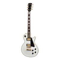 J&D Luthiers LP Custom Style Electric Guitar (White)