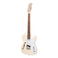 J&D Luthiers Thinline TL Style Electric Guitar (Vintage White)