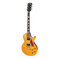 J&D Luthiers LP-Custom Style Electric Guitar (Transparent Amber)