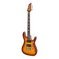 J&D Luthiers Birdseye Maple Top Contemporary Electric Guitar (Honeyburst)
