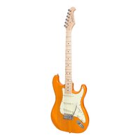 J&D Luthiers Traditional ST Style Electric Guitar (Transparent Amber)