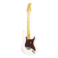 J&D Luthiers Traditional ST Style Electric Guitar (White)