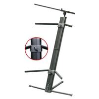 SoundArt KSM-126-BLK Multi-Keyboard Stand with Mic Boom Arm