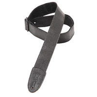 LEVY'S BLACK GARMENT LEATHER GUITAR STRAP 2" WIDE