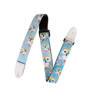 LEVY'S PRINTED UNICORN PATTERN KIDS GUITAR STRAP 1 1/2" WIDE
