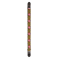 XTR Woven poly cotton strap - black & gold floral