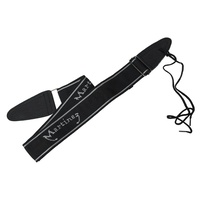Martinez M-STP-BLK Black Guitar Strap with Martinez Logo