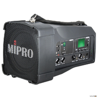 MIPRO MA100DB-5 Portable PA, 50 Watts with Bluetooth audio player, USB Music Player/Recorder and Dual Wireless Receiver