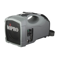 MIPRO Portable PA with Wireless Receiver, 45 Watts with integrated rechargeable battery. Receiver fe