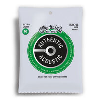 Martin Authentic Acoustic Marquis Silked 80/20 Bronze Extra Light Guitar String Set (10-47)