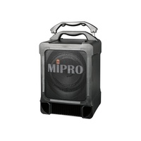 MIPRO Portable PA, 100 Watts with Wireless Mic Receiver and CDM2BP CD/USB Audio Player with Bluetoot