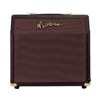 Martinez Retro-Style 15 Watt Acoustic Guitar Amplifier with Chorus (Brown Vinyl)