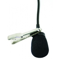Chiayo Uni-directional lapel mic, comes with lapel clip, windsock and TA4F termination for connection to Chiayo bodypack transmitters