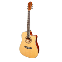 Martinez '41 Series' Dreadnought Acoustic Guitar. Cut-away Gloss Finish (Natural)