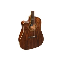 MARTINEZ DREADNOUGHT CUTAWAY LEFT HANDED ACOUSTIC-ELECTRIC GUITAR - ROSEWOOD