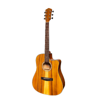 Martinez '51 Series' Acoustic-Electric Dreadnought Cutaway Guitar Koa (Gloss)