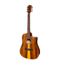 Martinez '51 Series' Acoustic-Electric Dreadnought Cutaway Guitar Teakwood (Gloss)