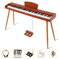 Maestro MDP210LW Contemporary 88-Key Weighted Hammer Action Digital Piano (Light Wood) w/ Iron Legs And 3 Pedals
