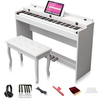 Maestro MDP400 88-Key Digital Piano Weighted Hammer Action Keys (White) w/ USB MP3 Player (Bench Not Included)