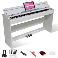 Maestro MDP550 88-Key Digital Piano Weighted Hammer Action Keys (White) - Compact Folding Lid with Bluetooth (Bench Not Included)