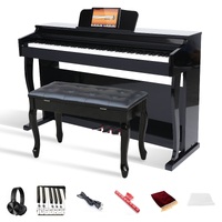 Maestro Digital Piano 88 Hammer Action Intelligent Keyboard Polished Black ( H/PHONE DELUXE PACK inside )