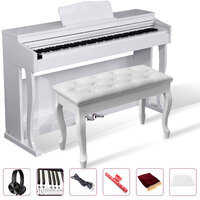 Maestro Digital Piano 88 Hammer Action Intelligent Keyboard Polished White ( H/PHONE DELUXE PACK inside )