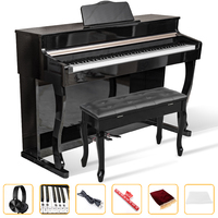 Maestro Grande Digital Piano 88-Key Hammer Action Intelligent Keyboard Polished BLACK (H/PHONE DELUXE PACK inside) INCLUDES BENCH