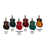Martinez 41 Series  Acoustic Guitar Satin Red