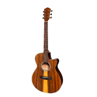 Martinez '51 Series' Folk Size Cutaway Acoustic-Electric Guitar Teakwood (Gloss)
