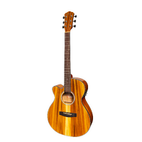 Martinez '51 Series' Left Handed Folk Cutaway Acoustic-Electric Guitar Koa (Gloss)
